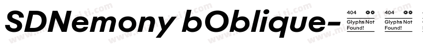 SDNemony bOblique字体转换